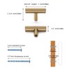 Haliwu Stainless Steel Knobs, 10 Pack, Champagne Bronze, T-bar Cabinet