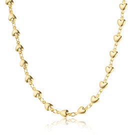 ALEXCRAFT Necklace Silver 925 Gold Silver Chain Men's Gifts for Women Girlfriend Mum Girls, Brass