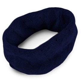Ladies 100% Cashmere Neck Warmer Snood - Navy Blue - made in Scotland by Love Cashmere - RRP £95