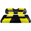 Golf Cart Gurus Riptide Black/Yellow Two-Tone Rear Seat Cover for