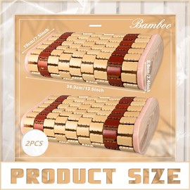 2 Pack Bamboo Sauna Headrest Pillow Natural Wood Sauna Backrest Sauna Neck Rest for Head Support Cool Room Spa Gym Sauna Accessories Steam Rooms Hollow Pillow for Household Relaxing Rest Body