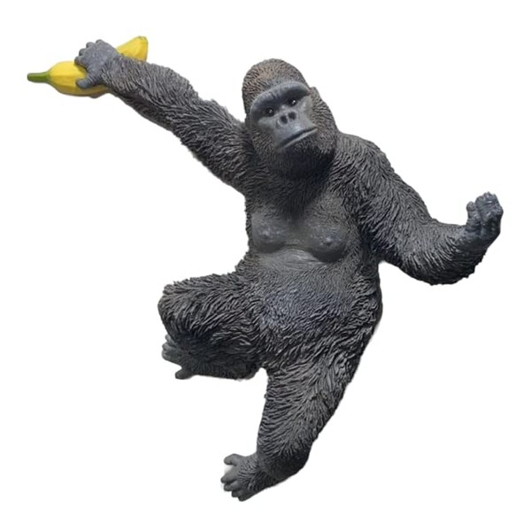 Gorilla with Magnet: 5.5 x 2.8 x 7.8 inches (14 x 7 x 19.8 cm); Weight: 8.4 oz (240 g); Material: Polyresin QY-243