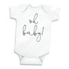 Bump and Beyond Designs Pregnancy Announcement, Oh Baby! (Preemie, White)