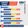 SANJODS Concrete Screw Anchor - 3/16" Diameter, 4 Sizes (1-1/4",