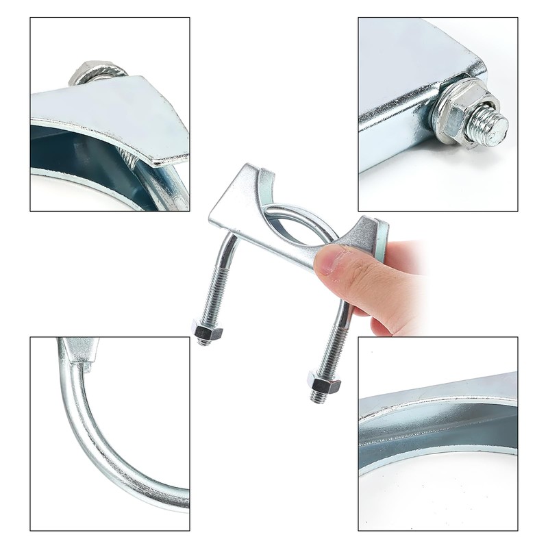 2 Pcs 45mm(1-3/4") Exhaust Clamp, Muffler U-Bolt Clamps, Special Clamp