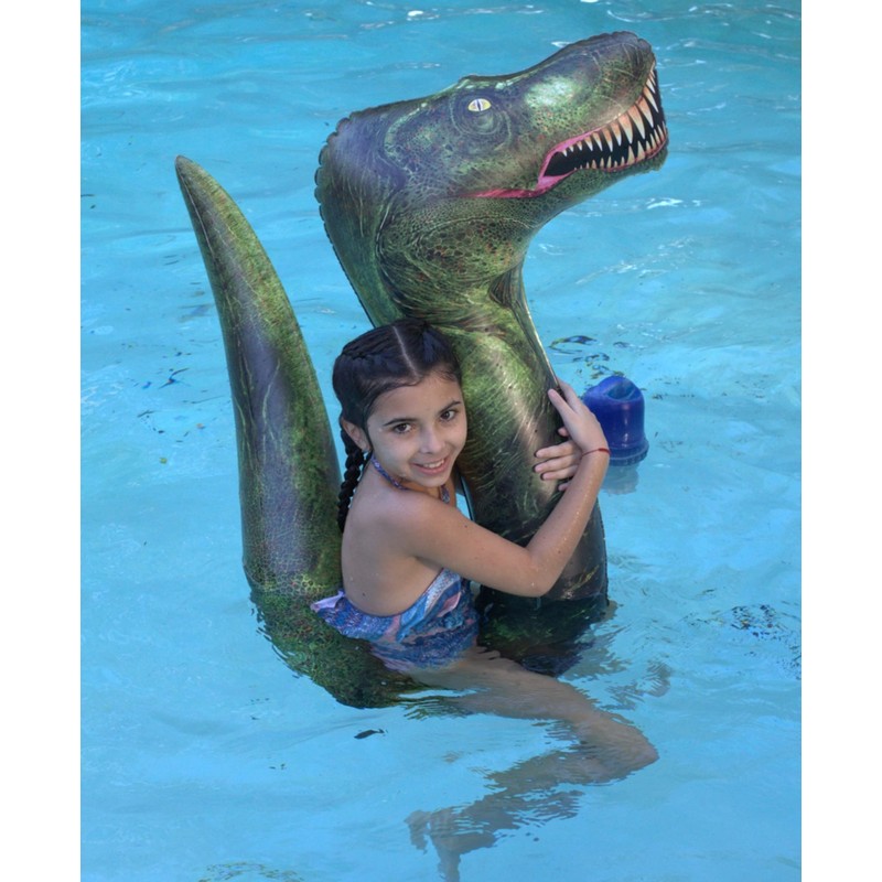 Fideos inflables para natación de animales de dinosaurio T-Rex