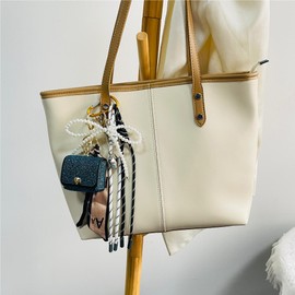 QTKJ Keychain for Women, Mini Sequin Bag and Bow Bag Charm, Hand-Woven Nylon Rope Key Chain, Aesthetic Keychain, Bag Accessories Charms for Handbag, Backpack