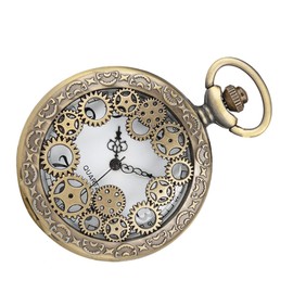 Gatuida 3pcs Retro Hanging Pocket Watch Necklace Vintage Pocket Watch for Men Women Classic Retro Fashion Jewelry Present