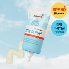 Food Aholic (2 Items) Alo Hawaii UV Shield Air Fit Sun Serum 60ml SPF50+ PA++++ / Non-whitening moisturizing sunscreen sunblock UV protection / (2개)알로하와이 UV쉴드 에어핏 선세럼 60ml SPF50+ PA++++ /백탁없는 수분 썬크림 선블록 자외선차단제
