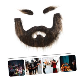 minkissy Realistic Fake Beard and Set Eyebrows for Adults' Dress Up Parties and Events
