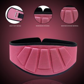 Impulse Max Sport Adjustable Weight Lifting Belt | Enhance Stability & Support for Powerlifting, Bodybuilding, and Fitness Workouts (Pink, Small)