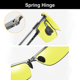 YIMI Sports Glasses Men's Photochromatic Polarised Rectangular Sunglasses, Al-Mg Metal Frame Driver, Anti-Reflective Coating, 100% UVA UVB Protection for Golf, Fishing, Driving, Outdoor Activities -