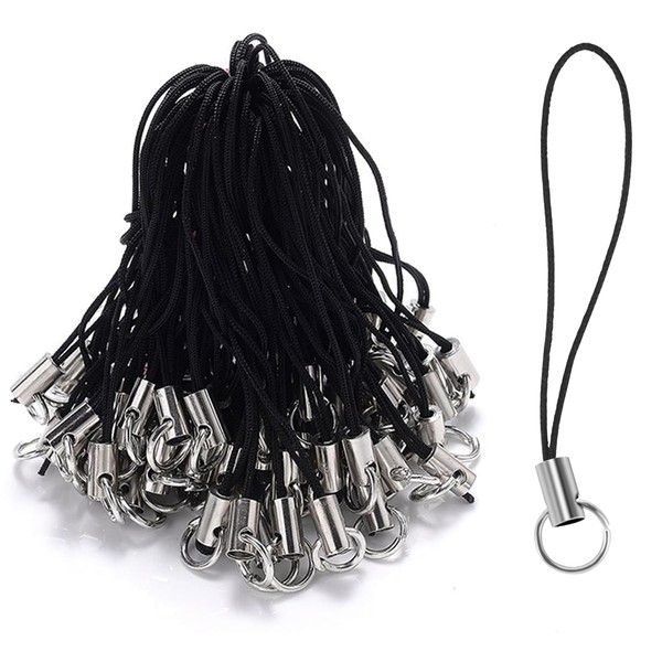 LEIBOCHAO Pack of 100 Simple Mobile Phone Lanyard Strap for
