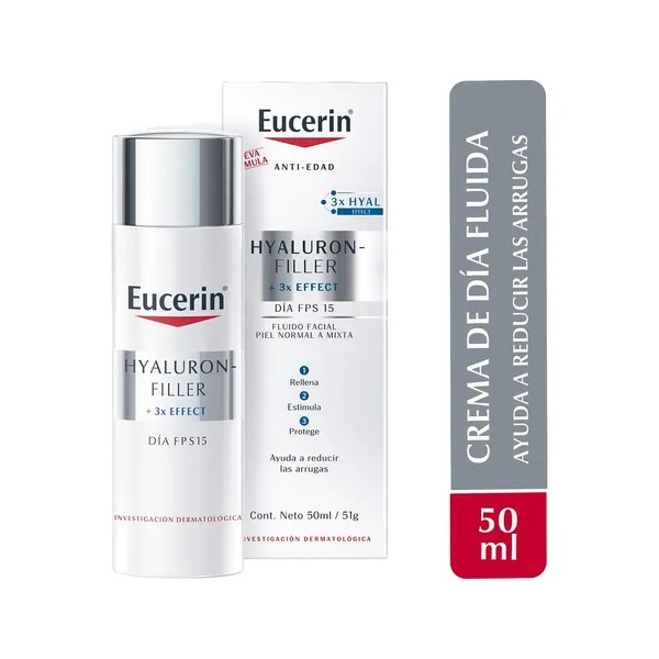 Crema Facial Eucerin Hyaluron Filler Fps15 X 50ml