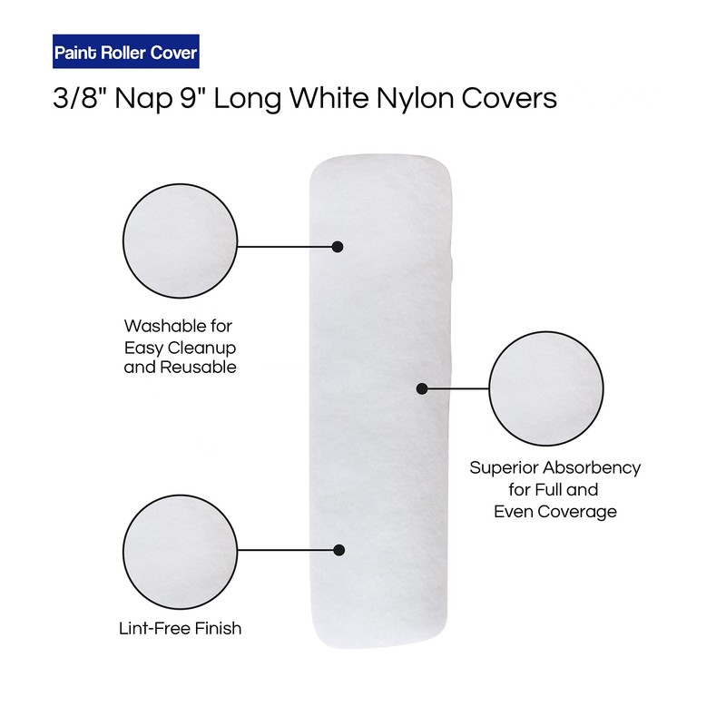 Pro Grade - Paint Roller Covers - 3/8 X 9