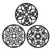 3pcs Modern Kitchen Trivets Waterproof Hollow Carved High Temperature Resistance