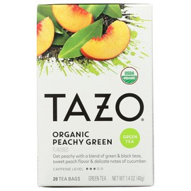 Tazo Organic Peachy Green Tea, 20 ct (Pack of 6)