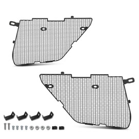 LQI Front Radiator Guard Grille Grill Covers Compatible with Chevy Corvette C8 Z51 Stingray 2020-2024, Not Fit Z06 Model, Left and Right Front Outer Grill Guard Grille Vents Insert Mesh