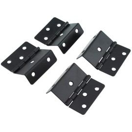 Three Fold Retro Hinge SQXBK 4PCS 43mm Black Antique Decorative Box Hing with 24PCS Screws for Door Cabinet Furniture Vintage Jewelry Chest, Three Folding Hinge