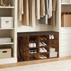 DINZI LVJ Shoe Storage Bench with Cushion, 14-Cubby Shoe Rack,