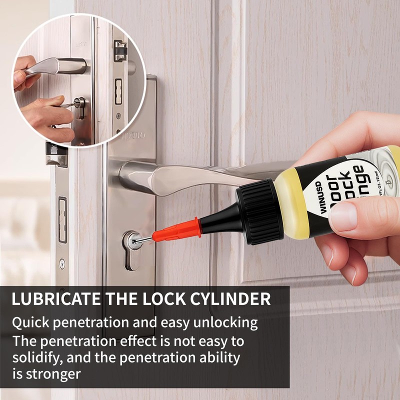 Door Hinge Lubricant Needle Oiler | 1 oz Lock Lube