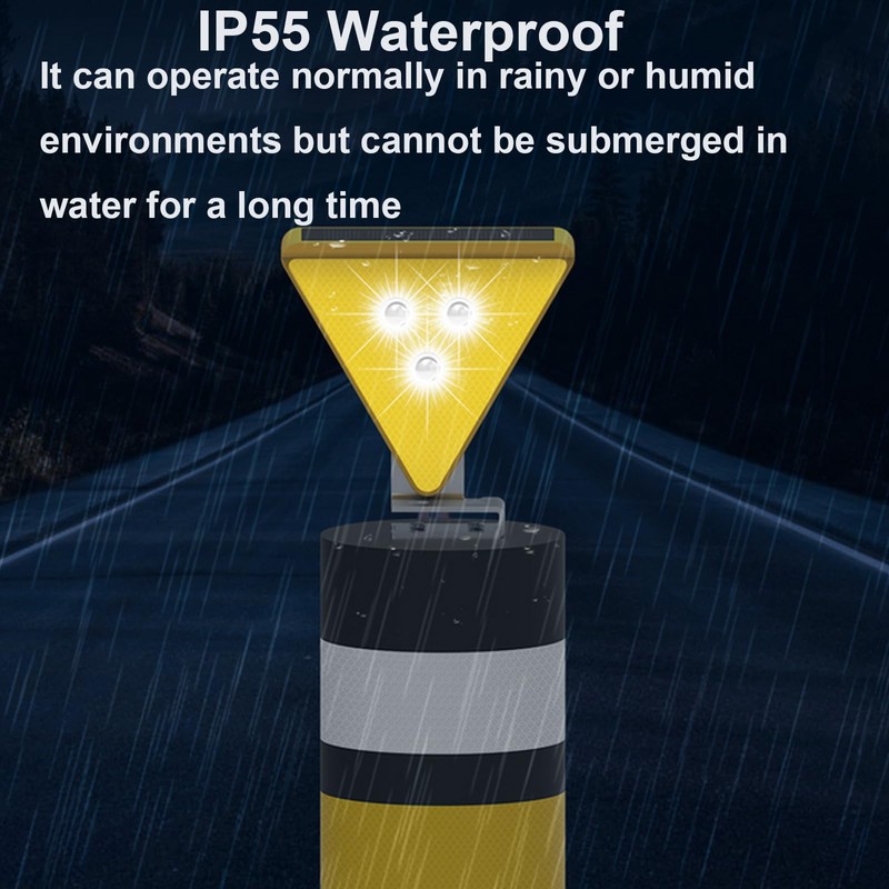 Aolyty Solar Warning Light, LED Flashing Safety Light Reflective Sticker,