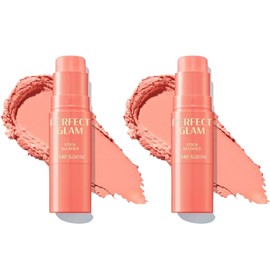 The Saem Blusher Perfect Glam Stick CR01 Apricot Milk x 2 / 더샘 블러셔 퍼펙트 글램 스틱 CR01 애프리콧밀크X2개