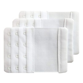 Chanie Women Pack of 3 Soft Comfortable 4 Hooks Bra Extender,10.3cm x 7.6cm
