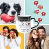 SpecialMe® Herzhenkel -Tasse Zaubertasse Liebe personalisiert mit Wunschnamen Spruch Scheiß