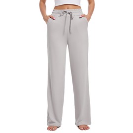 Kivdol 3 PACK Womens Yoga Sweatpants Wide Leg Lounge Pajamas Pants Drawstring Workout Comfy Joggers Sweatpants Pants