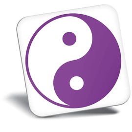 Destination Vinyl ltd Fridge Magnet - Purple Yin Yang Yoga Meditation 5238