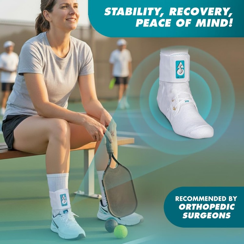 Med Spec ASO Ankle Stabilizer (Medium, White) – Ankle Brace