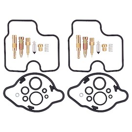 Vergaser Reparatursatz Umbausatz Motorrad Gummi Dichtung Vergaserdichtsatz Schwimmerventil Hauptdüse Gemischschraube O-Ring Motorradvergaser Reparatur Satz für Honda CB500 PC32 PC26 CB 500 S 1994-2003