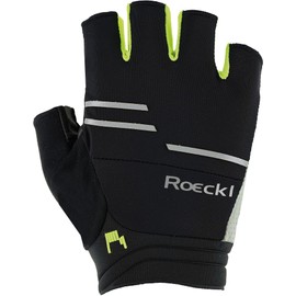 Roeckl Iguna Cycling Gloves Short Black/Yellow 2024: Size: 8.5