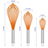 OYV Orange Silicone Whisk, Professional Whisks For Cooking Non-Scratch, Stainless