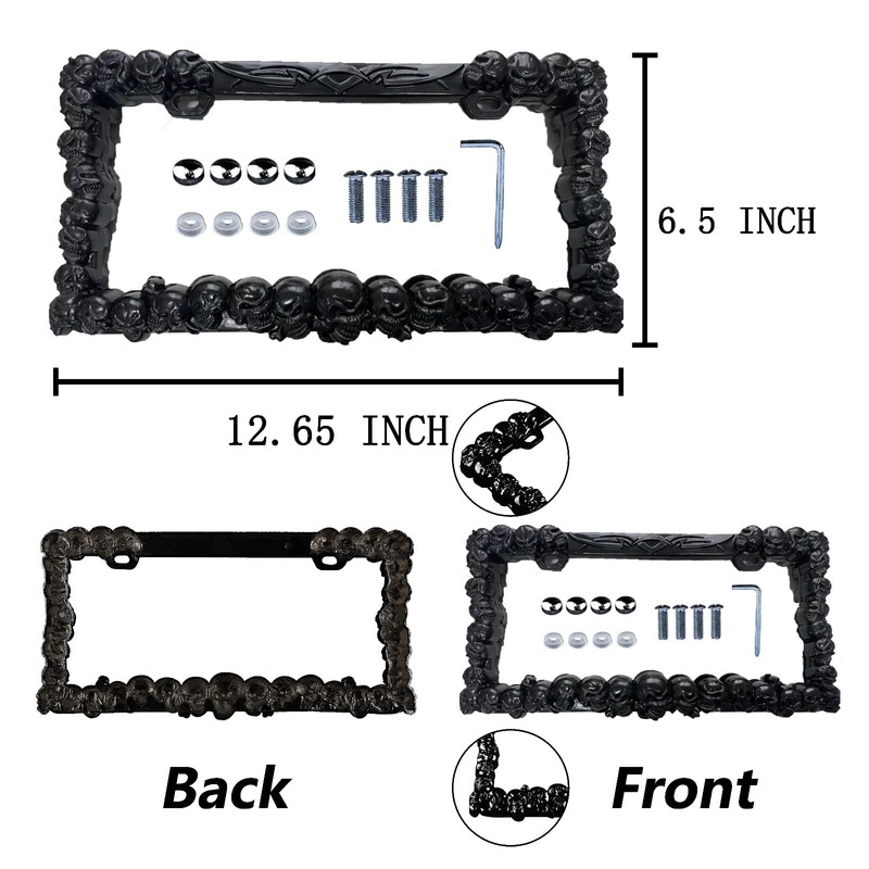 UpAuto 2PCS Car License Plate Frame American Standard License Plate