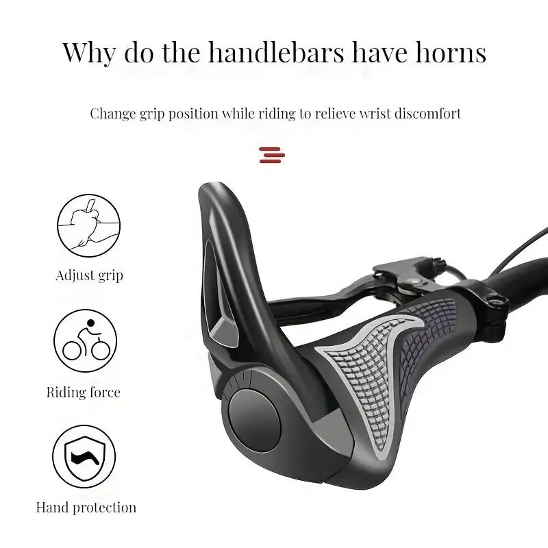 AIMALL 5.5 Inch Mountain Bike Handlebar Grips, Non-Slip Rubber Bicycle