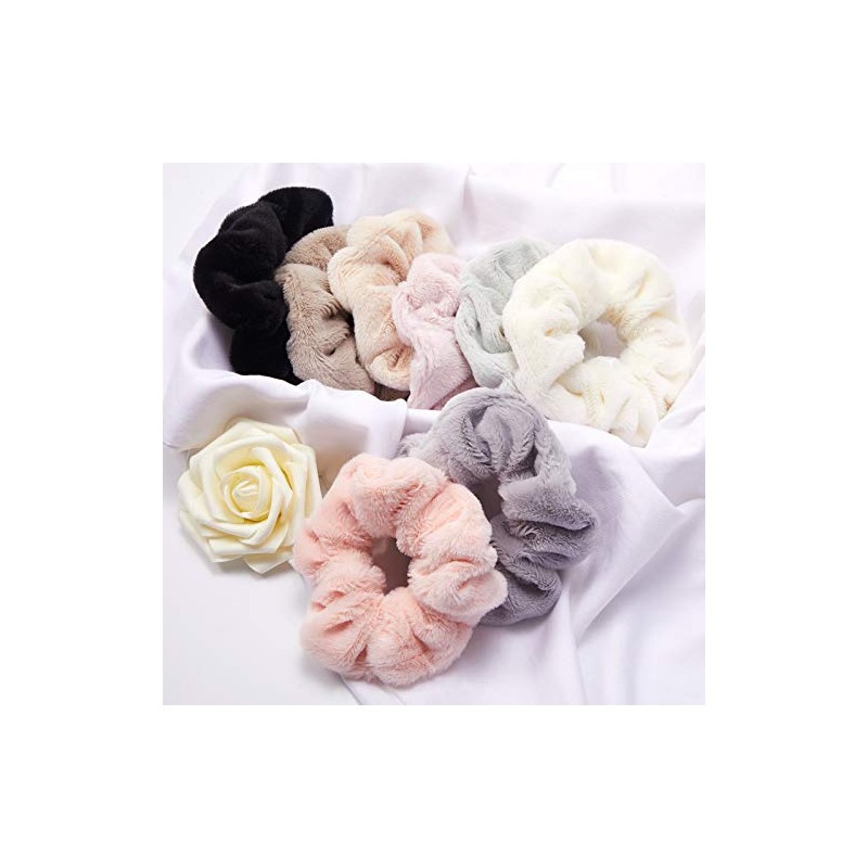 8 Scrunchies Esponjosos de Toalla Gomas para Secar Cabello Scrunchie