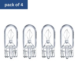 TBE LIGHTING Replacement 12 Volt, 5w T3 1/4 Wedge Base Xenon Bulbs, Pack of 4 Low Voltage Wedge Base Bulbs W5W for Landscape, RV and Cabinet Lighting T10 Dimmable Clear Bulbs., TBE-T10-12v-5w-4PACK