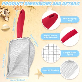 Cat Litter Scoop - Long Handle Scooper, Rustproof Stainless Steel Mesh, Non-Slip Grip, Deep Shovel Sifter for All Litter Types, Easy Clean Kitty Waste Lifter for Litter Box