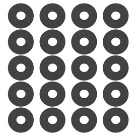 Create idea 100pcs M6 Rubber Flat Washer 19.5x6.7x1.5mm Sealing Spacer Gasket Ring Rubber Grommets Washers for Faucet Pipe Water Hose Fastener Bolt Black