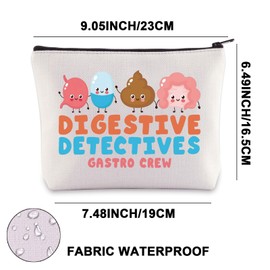G2TUP GI Nurse Makeup Bag Gastroenterology Nurse Gift GI Nurse Practitioner Gift GI Doctor Zipper Pouch GI Tech Merch (Digestive CA)