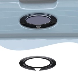 Car Front Rear Emblems Logo Ring Trim Cover Compatible with Ford Maverick 2022-2025 Front Hood Rear Trunk Emblem Badge Logo Cover Decorative Accessories (Piano Black (Front))