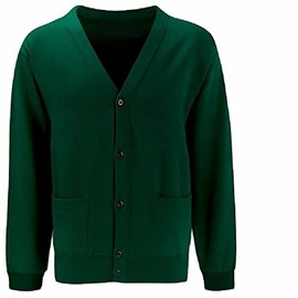 L S U Pack of 2 Girls School Cardigan School Uniform Fleece Sweat Shirt Cardigan (9-10 Years, Bottle Green)