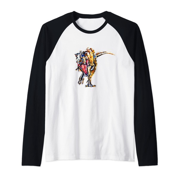 Tyrannosaurus Rex T-Rex Dino Dinosaur Raglan Baseball Tee