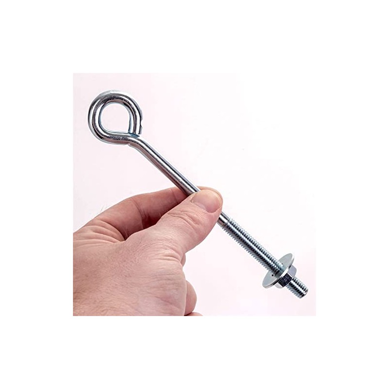 Zinc Plated Eye Bolts with Nuts and Washers M8/ 150MM