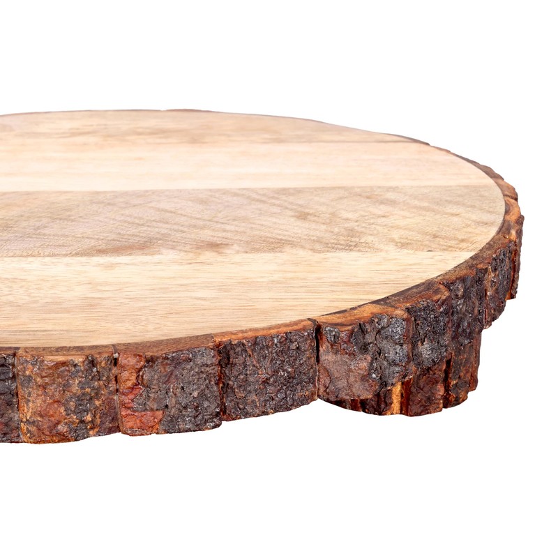GoCraft Mango Wood Pedestal Stand – Rustic Decorative Riser for