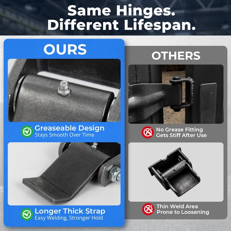 2 Pack Trailer Hinges Heavy Duty, Weld On Trailer Hinges