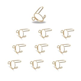 Generic Wudu Nail Rings, 10PCS Adjustable, Reusable, Removable, Customizable, Set of 10 Pieces (GOLD), Large