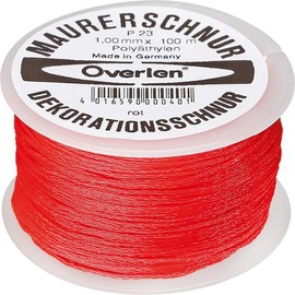 Overmann 002301000301000AA Mason's Lacing Cord of Polyethylene, Red, 50 m